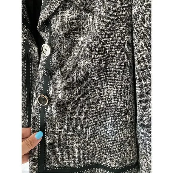 ESCADA Wool blend  Blazer Womens Shoulder Pads Tailored Jacket Office Classic si - Picture 9 of 11